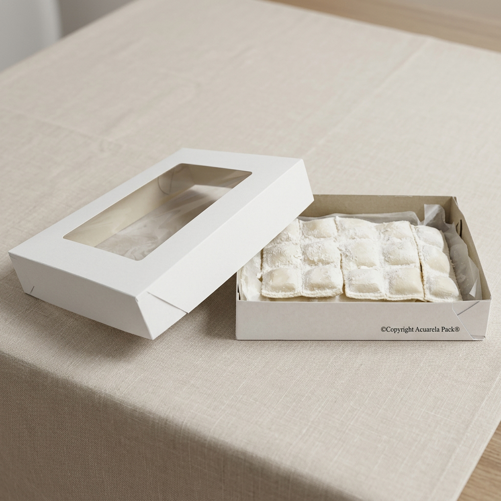 Caja para pastas, con visor