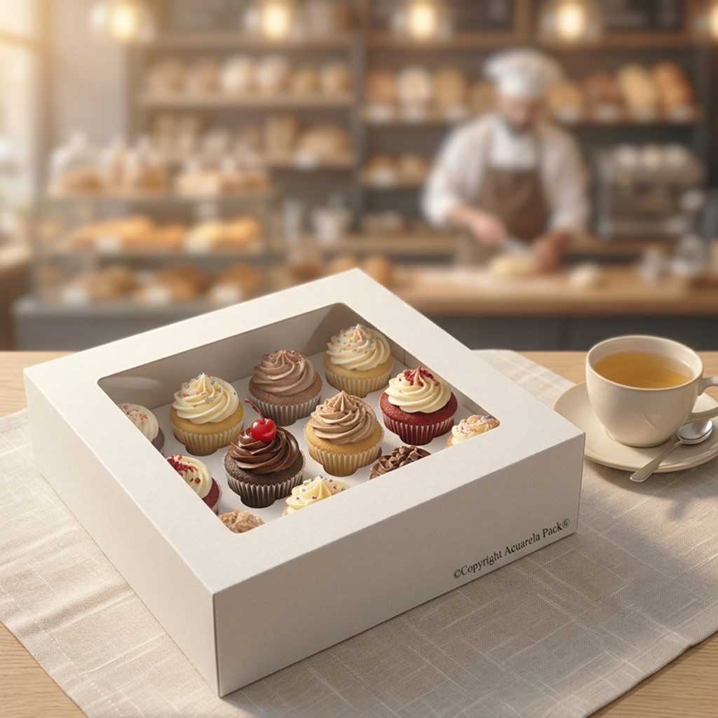 12 Cupcakes Apilable (con visor)