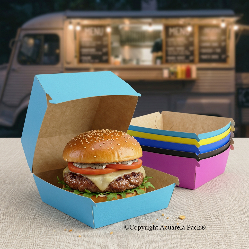 Caja hamburguesa