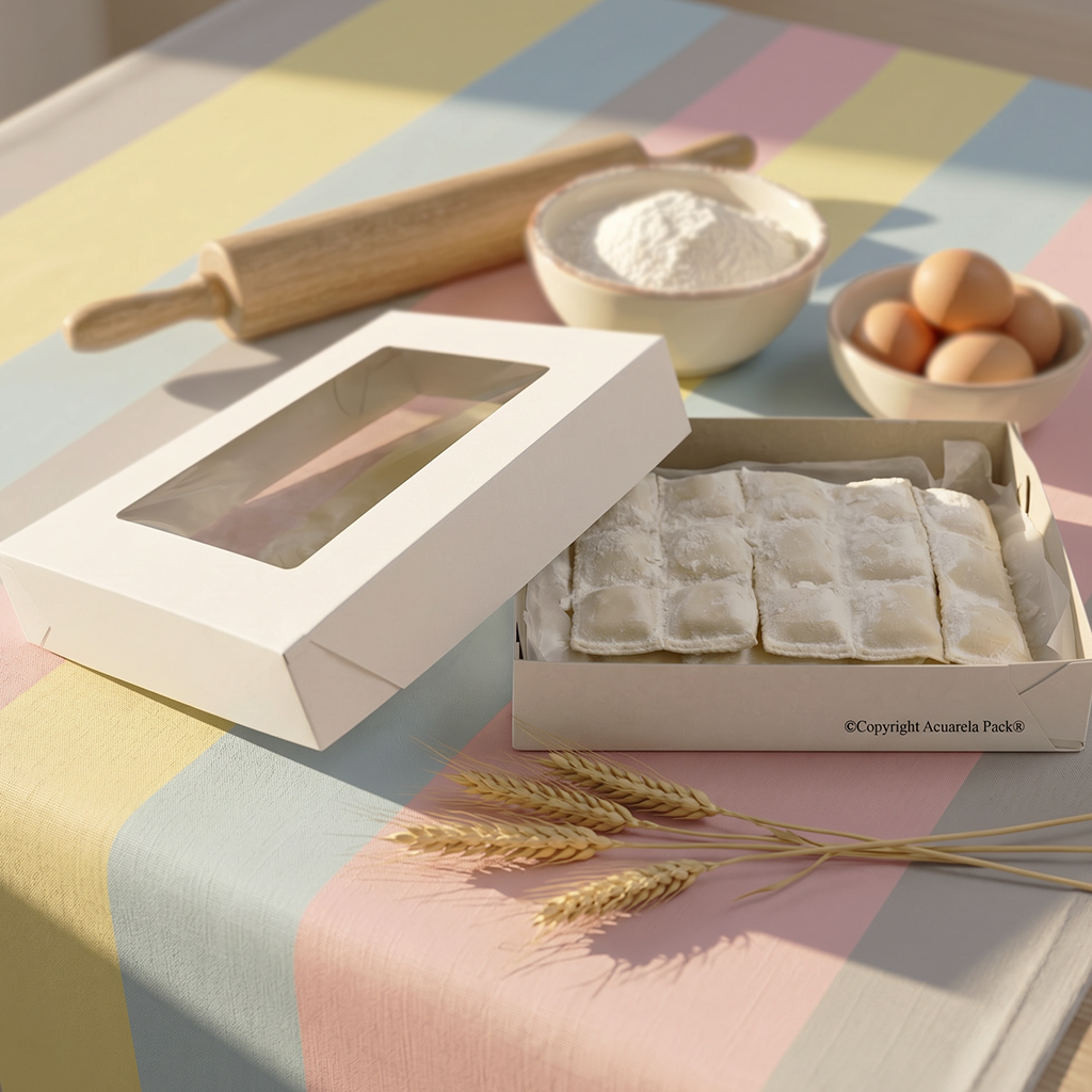 Caja para pastas, con visor