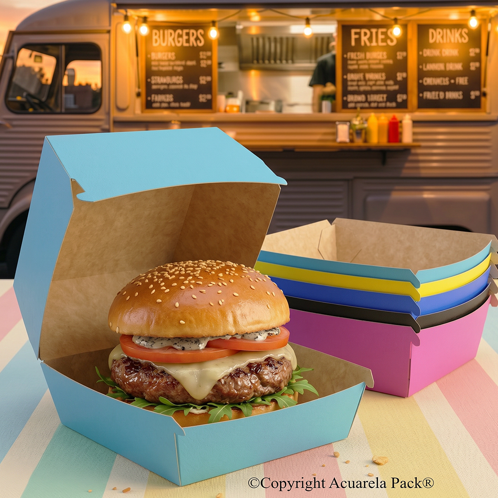 Caja hamburguesa