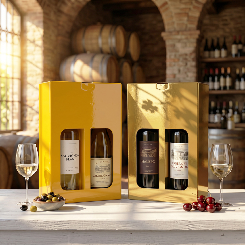 Caja para dos botellas